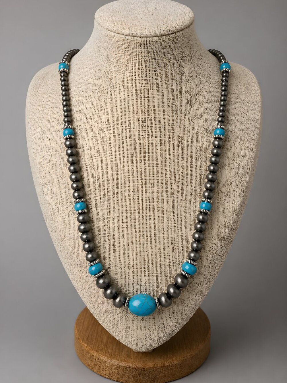 Western Style Navajo Necklace Simulated Tribal Handmade Ethnic Jewelry